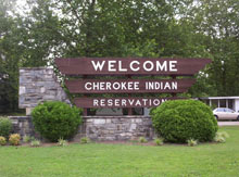 Cherokee NC Welcome Sign